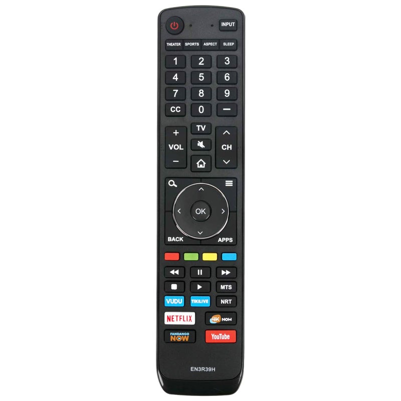AULCMEET EN3R39H Replacement Remote Control Compatible with Hisense LCD LED Smart 4K TV 43H6080E 43H6E 49H6E 50H6E 55EU6070 55H6E 55H8E 55H9D 65H6E 65H8E 49H6E 60H6E 49H6E1 60H6E1 49H6020E 60H6020E 49H6030E - Image 1